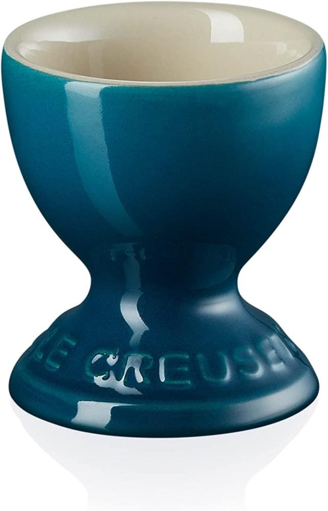 Le Creuset Steinzeug Eierbecher mit Stand-Fuß, Spülmaschinenfest, 9 g, 5.3 x 5.3 x 5.9 cm, Deep Teal Bild 1