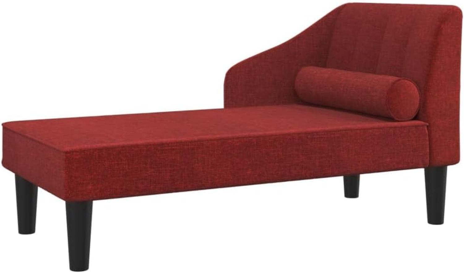 Schlafsofa 2-Sitzer Weinrot Stoff Bild 1