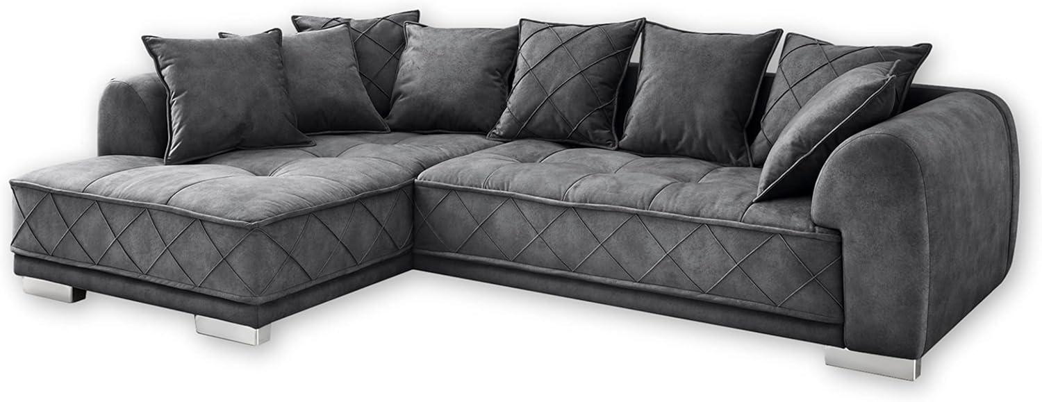 Bega Ecksofa SENTINA L-Sofa Stoff Samtoptik anthrazit inkl. Kissen Bild 1