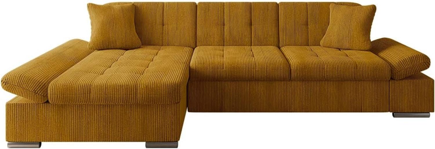 'Malwi' Ecksofa Cord linksseitig, braun Bild 1