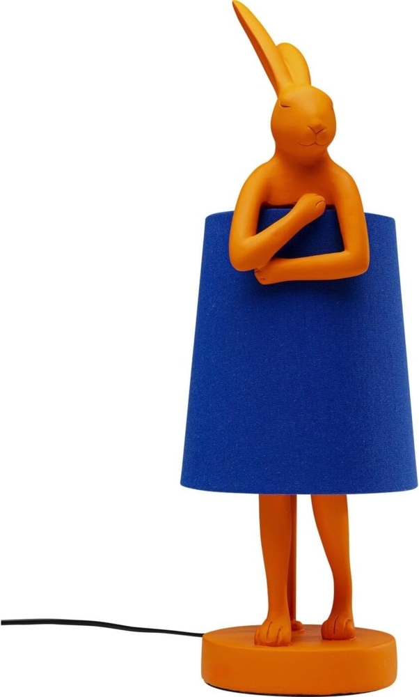 Kare Design Tischleuchte Animal Rabbit, Orange/Blau, Hasenleuchte, Tischlampe, Tiermotiv, kein Leuchtmittel enthalten, 50 x 17 x 20 cm (H/B/T) Bild 1