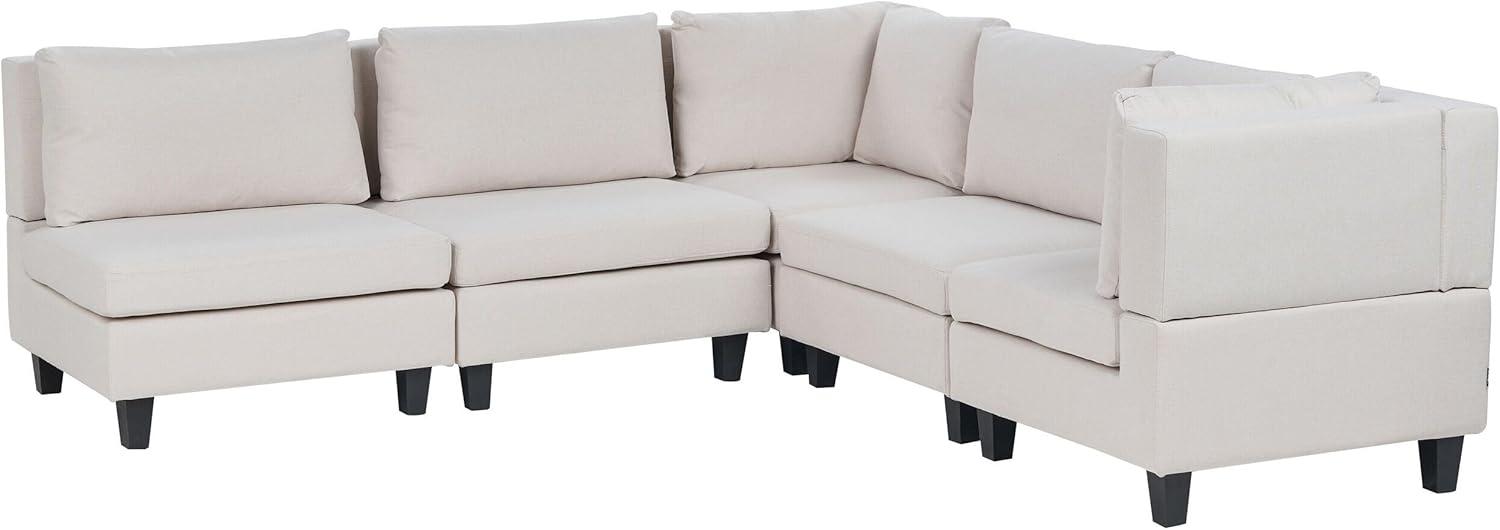 Ecksofa UNSTAD Helles Beige Stoff Bild 1