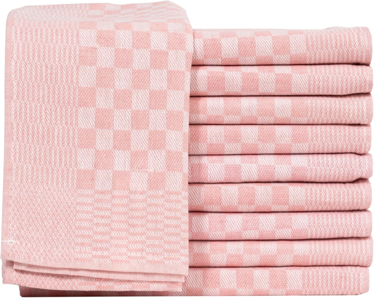 Müskaan - 10er Set Luxus Grubentücher 50x70 cm 100% Baumwolle 210 g/m² Spühltuch Küchentücher Abwaschlappen 75g rosé Bild 1