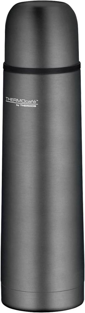 TC BEVERAGE BOTTLE 0,50l, stone grey, Thermosflasche aus Edelstahl, 12 h heiß / 24 h kalt, absolut dicht mit Drehverschluss und Becher, für Uni, Schule, Büro, Reisen, by THERMOS, Isolierflasche türkis Bild 1