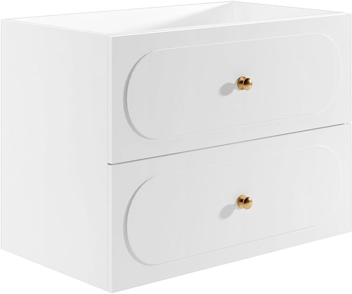 Vente-unique - Badezimmermöbel hängend - Weiß - 80 cm - SATOBAL Bild 1