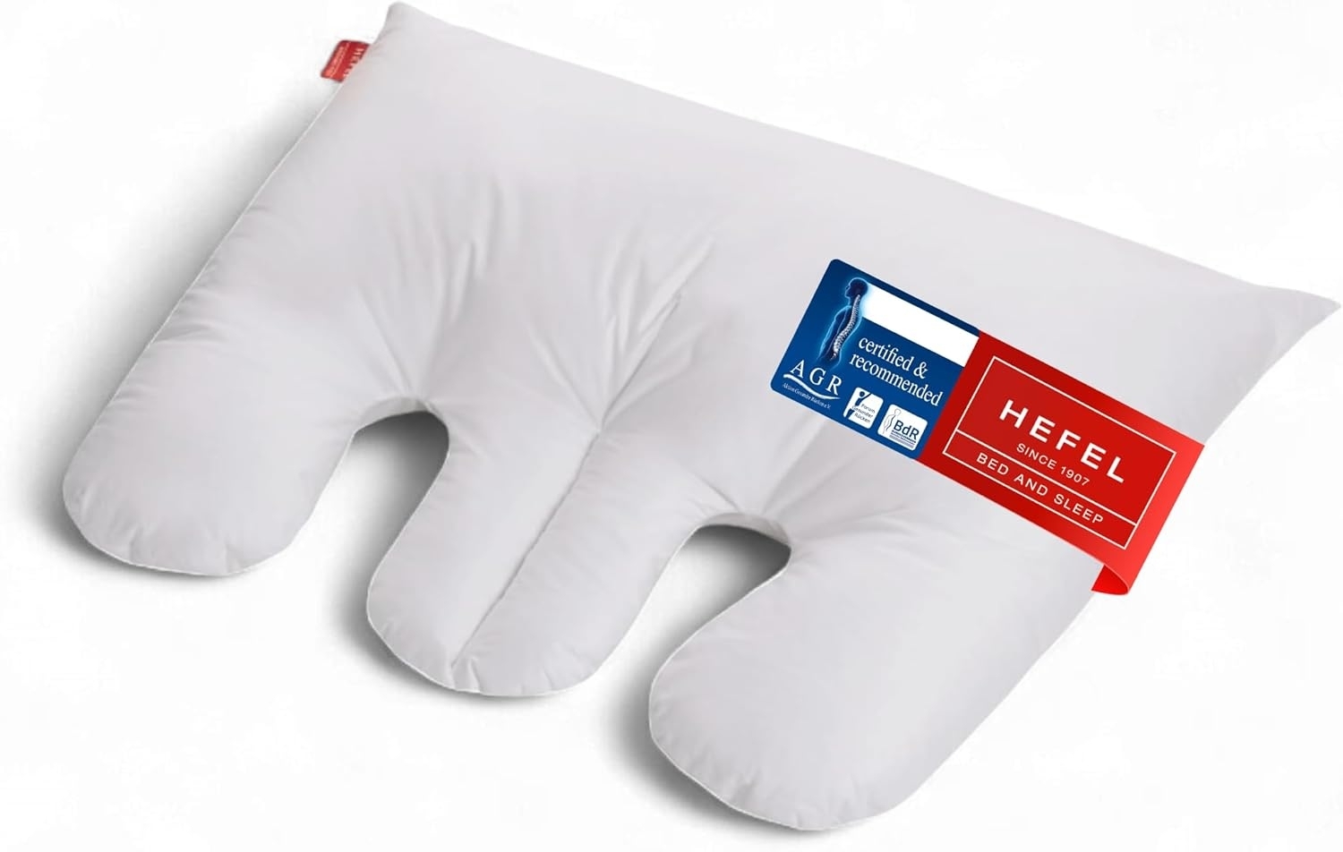 Hefel Nackenstützkissen My Neck, Kissen für Rücken- und Seitenschläfer geeignet, Füllung: Polyesterfaser, Bezug: Baumwolle, Rückenschläfer, Seitenschläfer, ausgezeichnet mit dem AGR-Gütesiegel "Aktion Gesunder Rücken" Bild 1