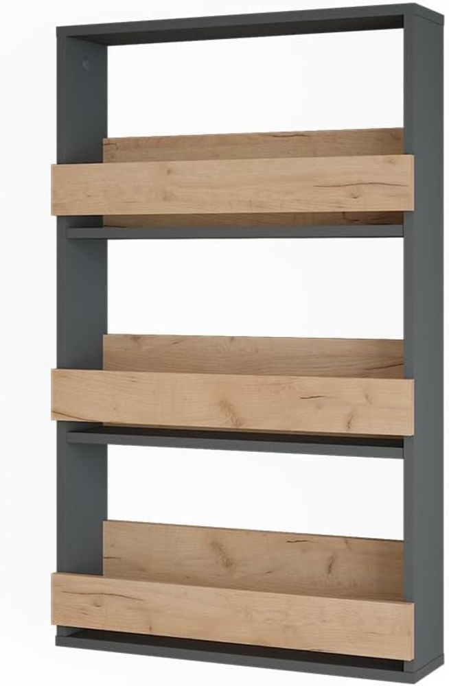 Weinglasregal Repose Goldkraft Eiche/Anthrazit 60 x 98 cm Vicco Bild 1