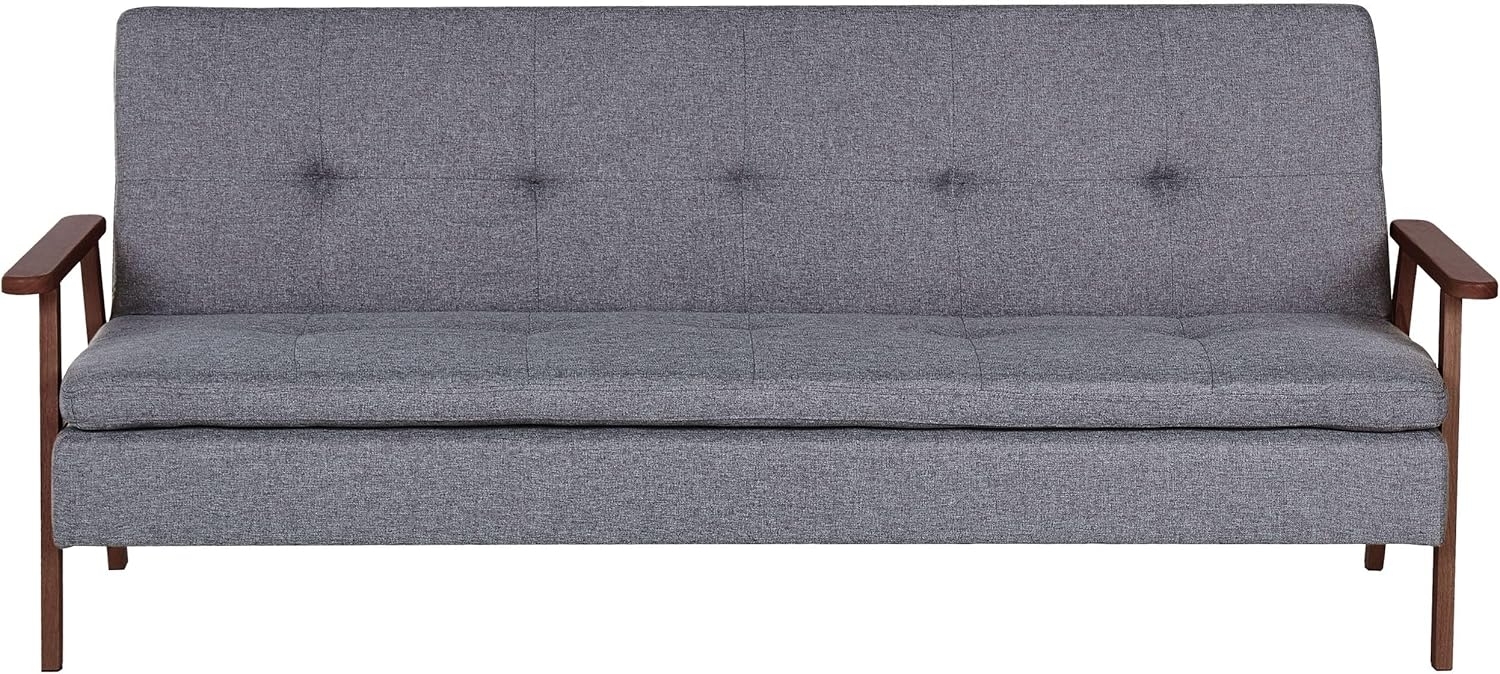 Schlafsofa 3-Sitzer TJORN Stoff Grau Bild 1