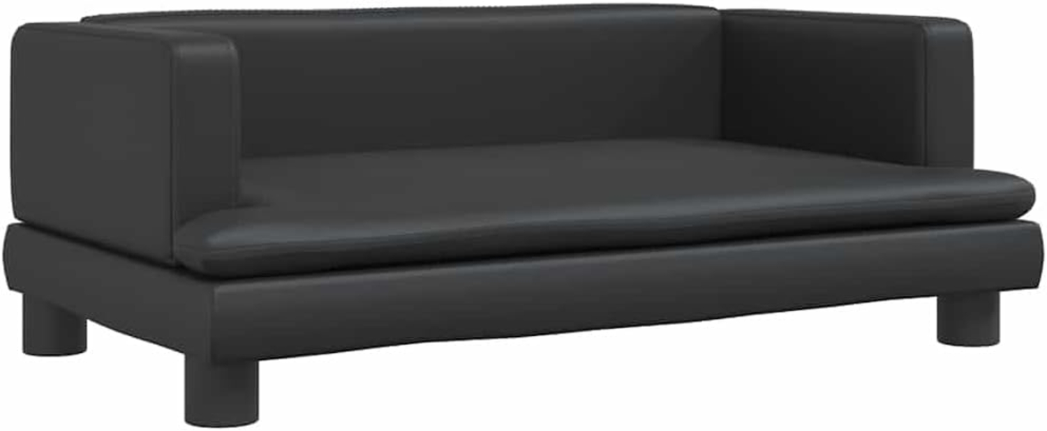 vidaXL Hundebett Schwarz 80x45x30 cm Kunstleder 171901 Bild 1