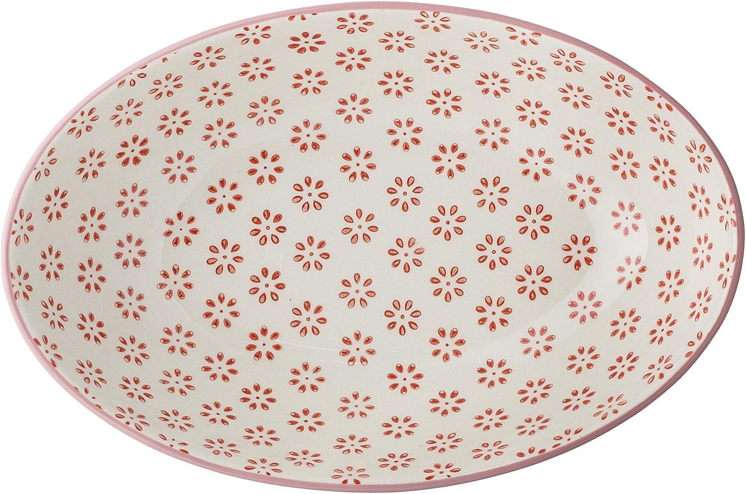 Bloomingville Susie Suppenteller rot 23cm Keramik tiefer ovaler Essteller dänisches Design Bild 1