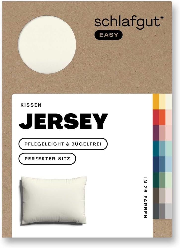 Schlafgut Kissenbezug EASY Jersey, (1 Stück), Kissenhülle mit Reißverschluss, weich und saugfähig, Kissenbezug Bild 1