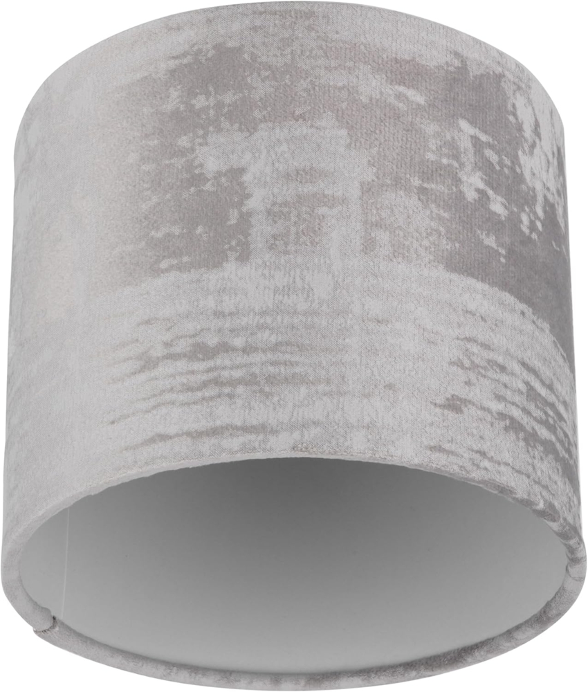 REV Lampenschirm im Vintage Look - Lampenschirm für Tischlampe, Ø 14cm, Ersatzlampenschirm Hänge- und Stehlampe, rund, grau Bild 1