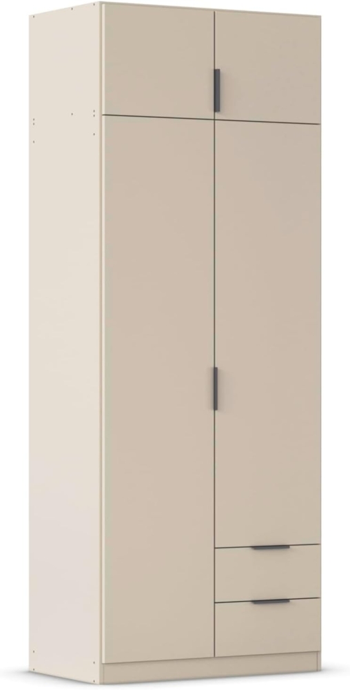 Rauch Möbel Lagoa, Kleiderschrank, Garderobe für Schlafzimmer, Kinderzimmer, Jugendzimmer 4-türig, 2 Schubladen, mit Zubehör Premium, Farbe Beige, Breite 91 cm Bild 1