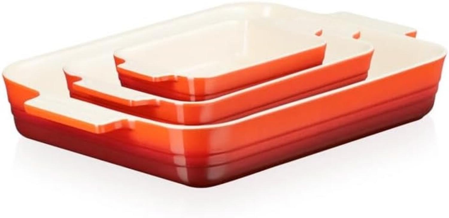 Le Creuset Auflaufform Set Kirschrot - Rot Bild 1