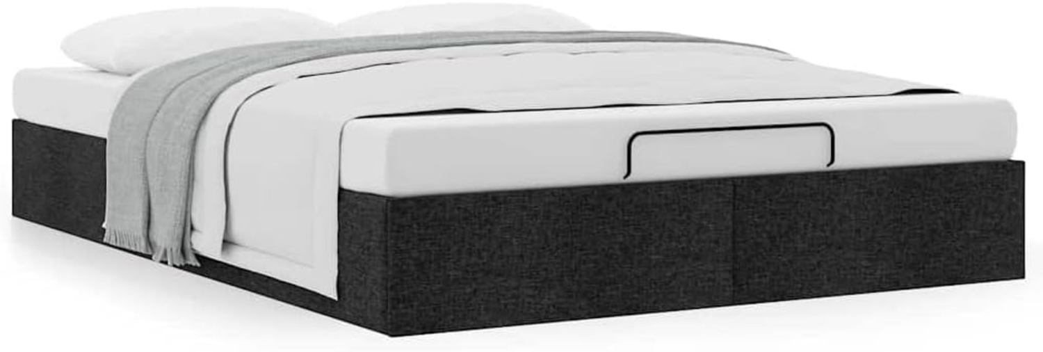 Ottoman-Bett ohne Matratze Schwarz 140x200 cm Stoff 3310884 Bild 1