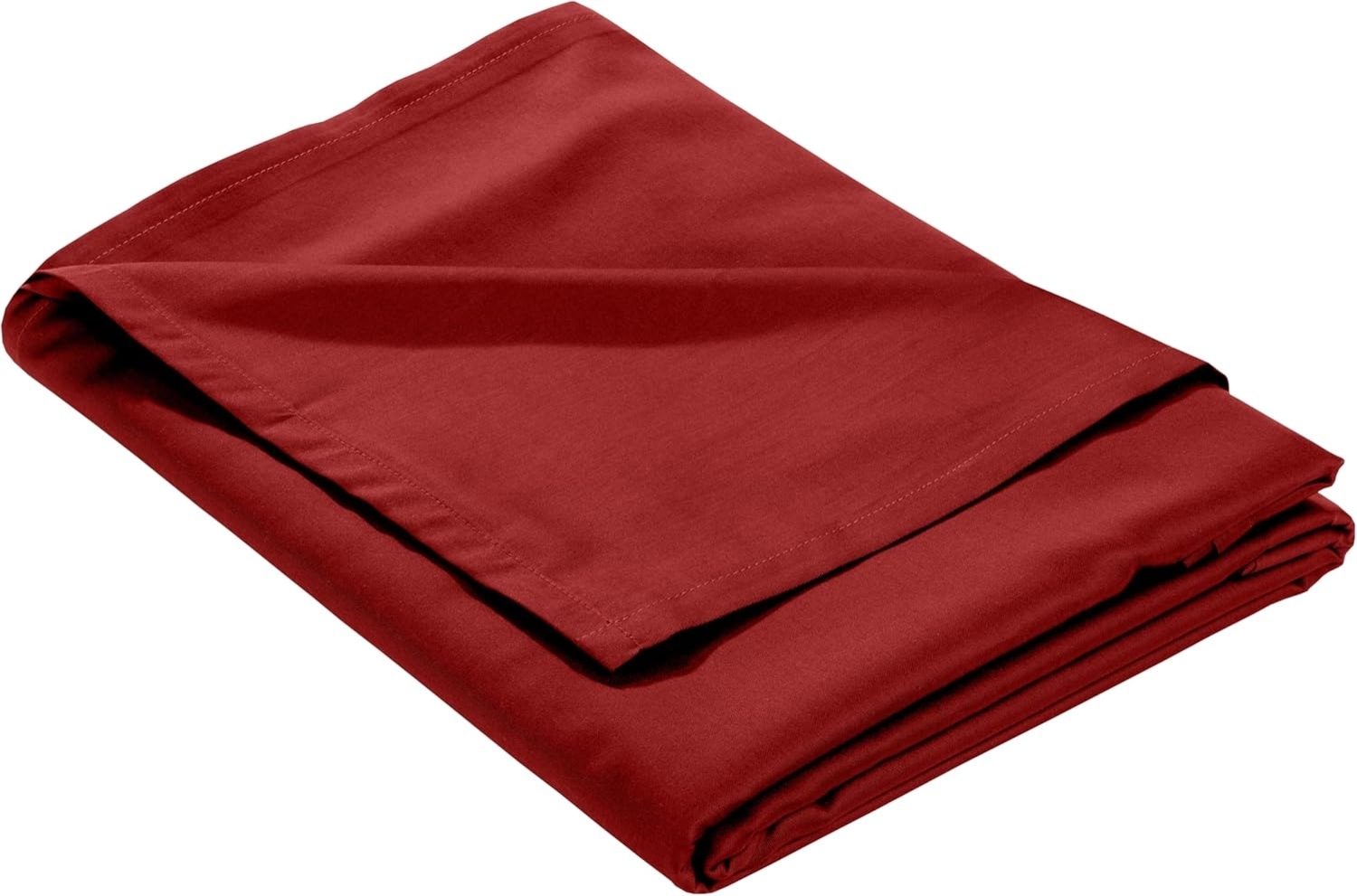Mako Satin Bettlaken ohne Gummizug rot 240x280cm Bild 1