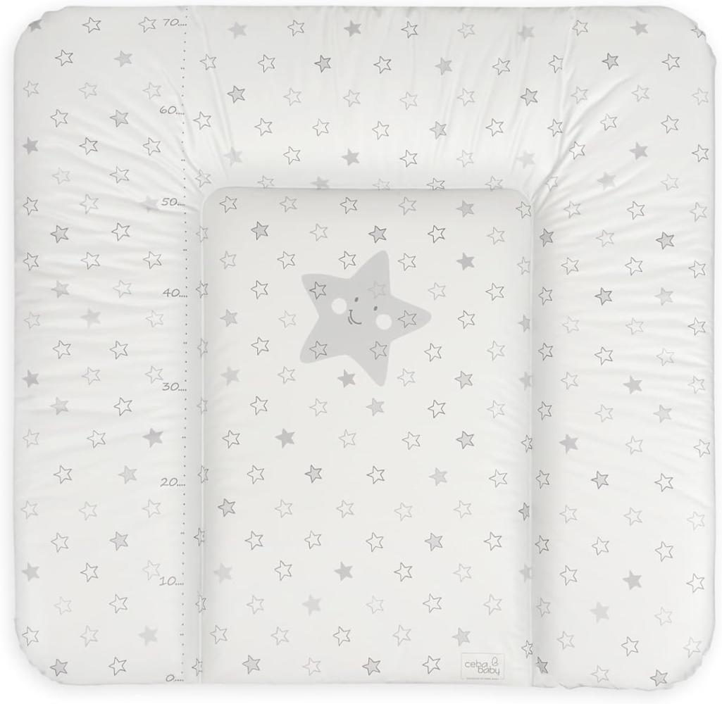 Ceba Ceba Baby Soft changing mat Gray stars 75 x 72 cm Bild 1