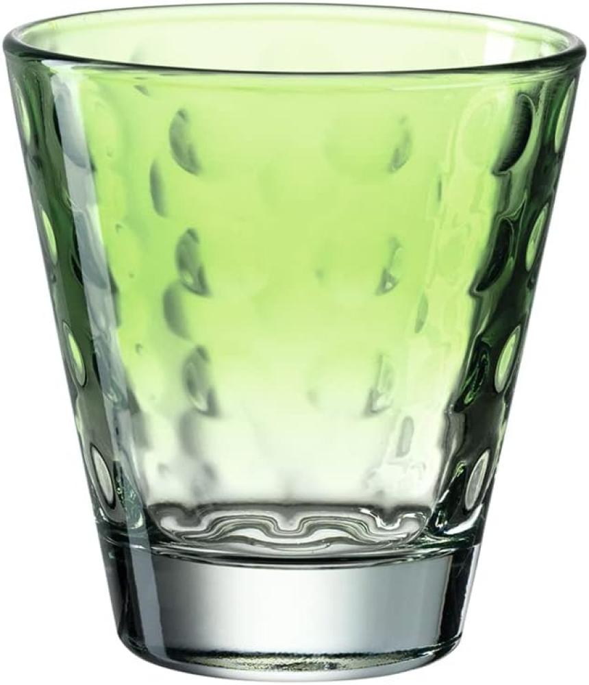 Leonardo Trinkglas Optic, Becher, Wasserglas, Kalk-Natron Glas, hellgrün, 215 ml, 025898 Bild 1