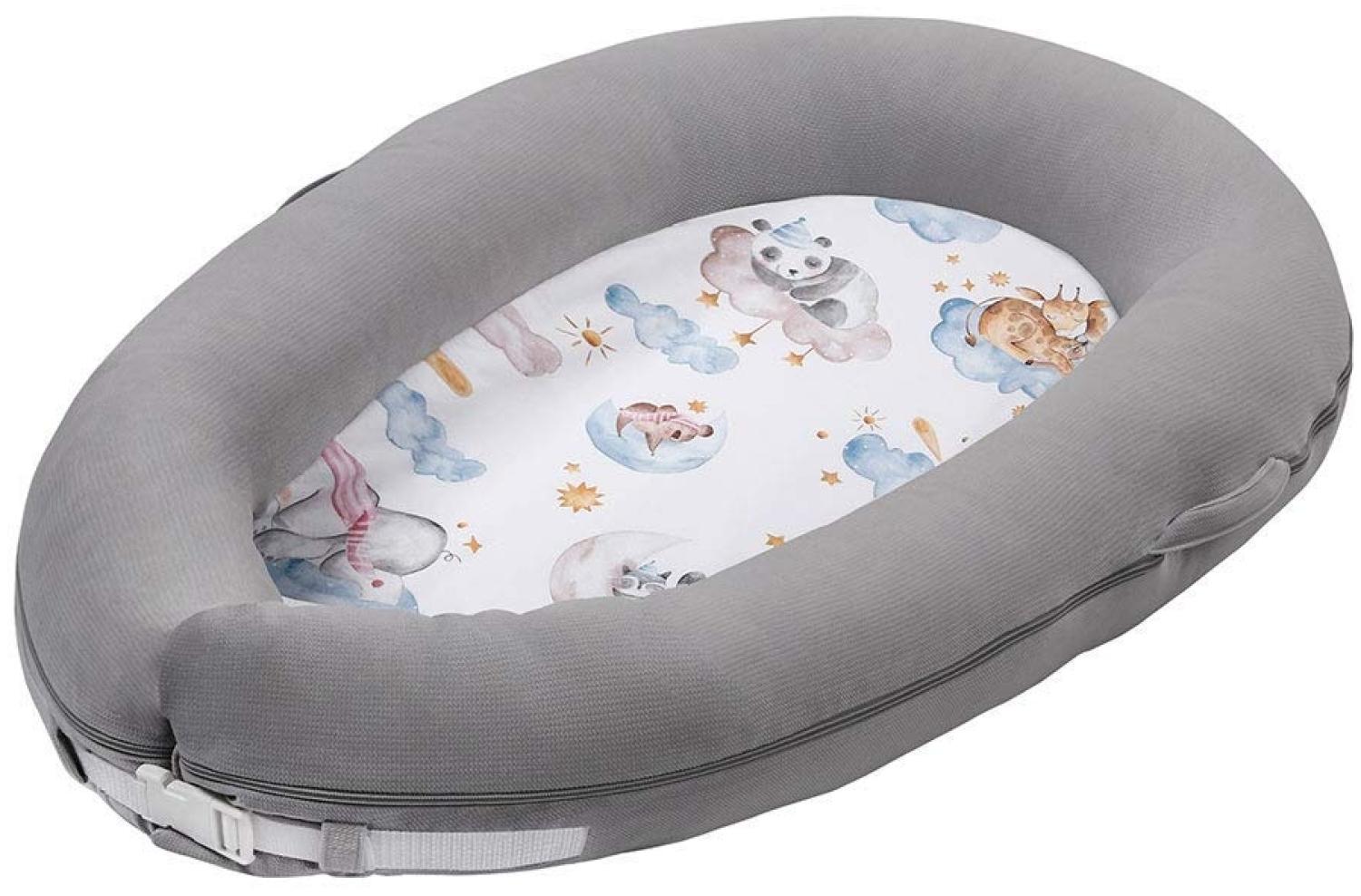 LULANDO Velvet Baby-Nest multifunktionales Bettnestchen für Kinder - Plane Bild 1