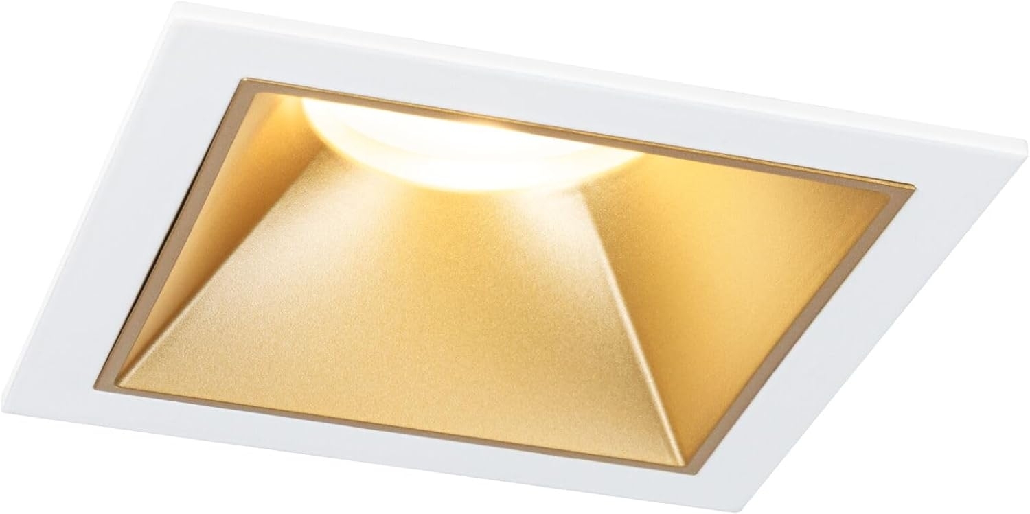 Paulmann 93132 LED Cole Coin Einbauleuchte eckig 2700K Weiß Gold 3-Step-Dim IP44 Bild 1