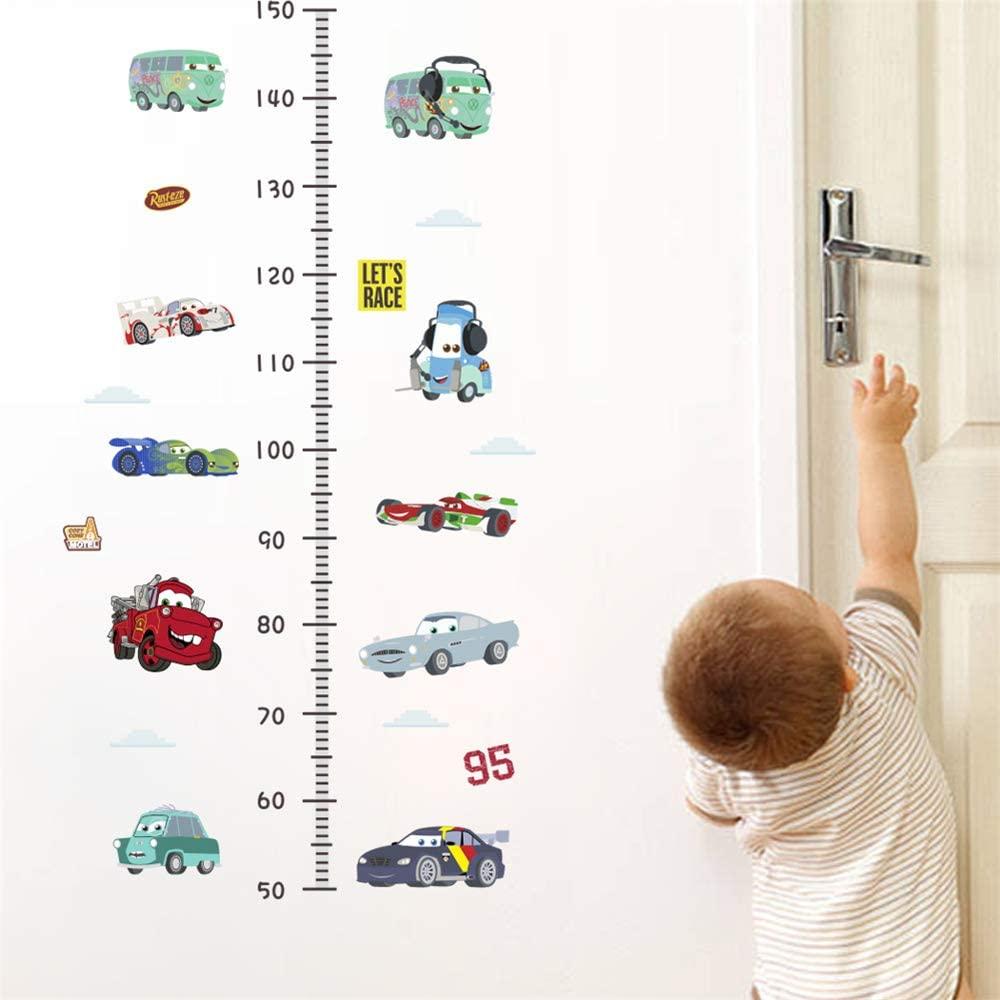 ufengke Autos Let's Race Höhe Messen Wandaufkleber Wandtattoo Wandsticker Vinyl Wanddekor für Kinderzimmer Schlafzimmer Wohnzimmer Bild 1