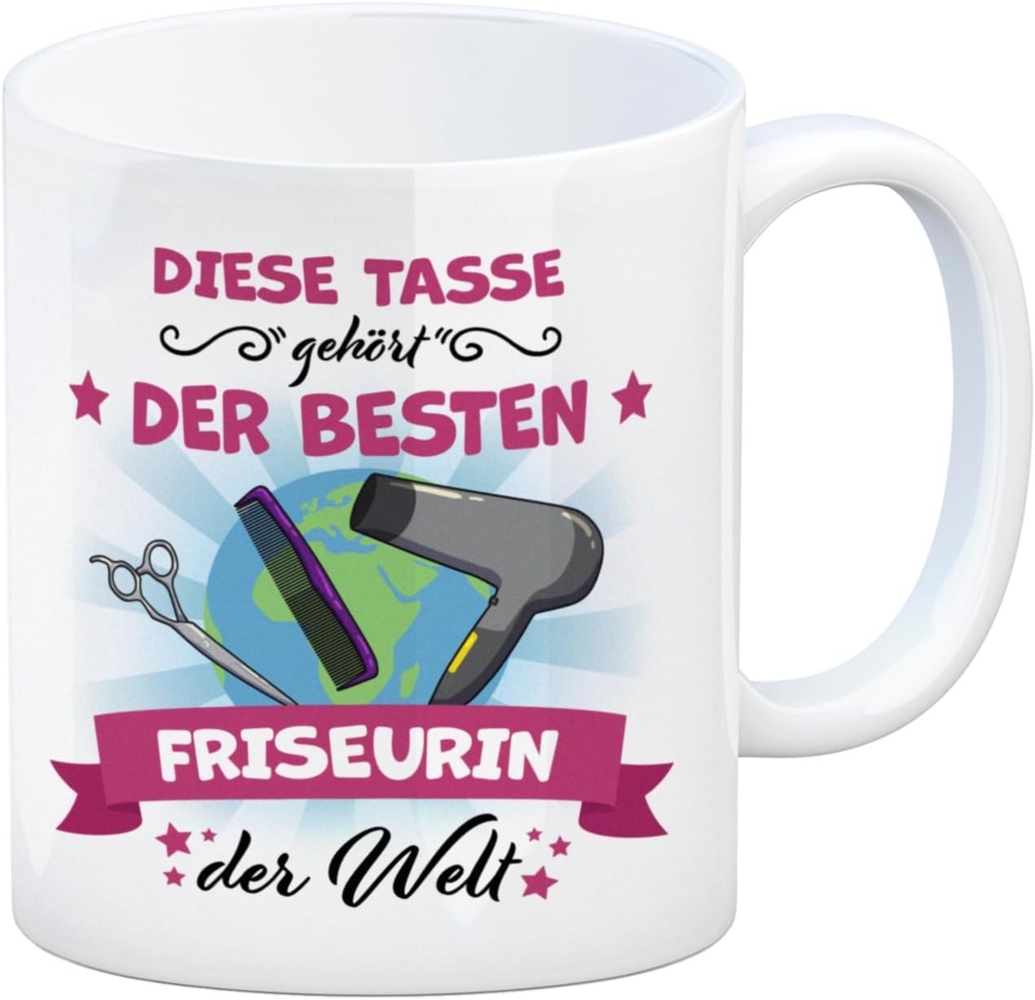 speecheese Tasse Beste Friseurin der Welt Kaffeebecher Bild 1