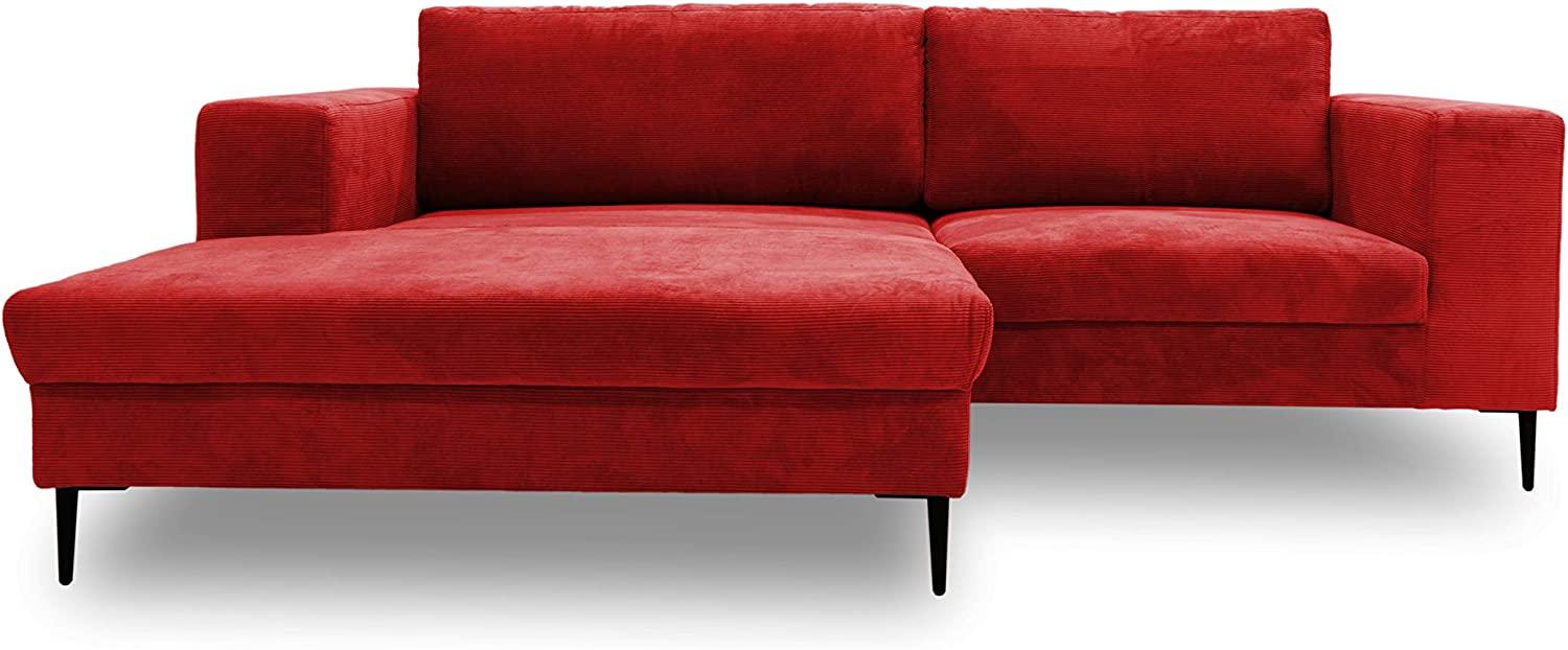 DOMO. collection Modica Ecksofa, moderne L-Form Eckcouch, Sofa Eckgarnitur, rot, 244x173x83 Bild 1