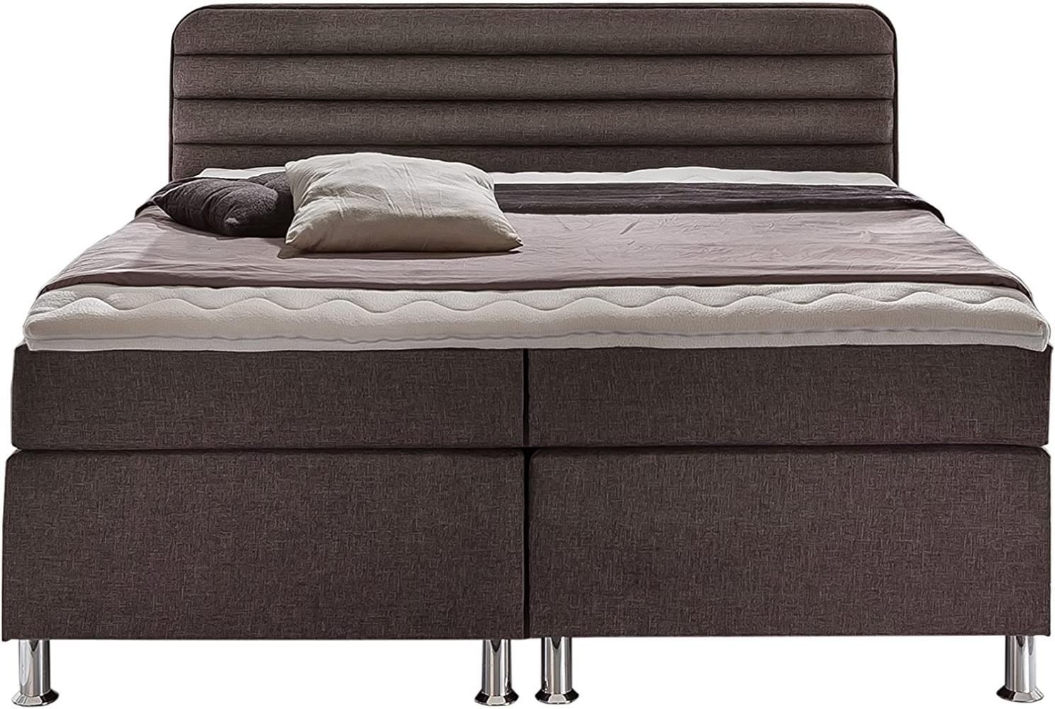 Wimex Boxspringbett Maritima, mit Bornellfederkernmatratze, Liegefläche 180x200 cm, Braun Bild 1