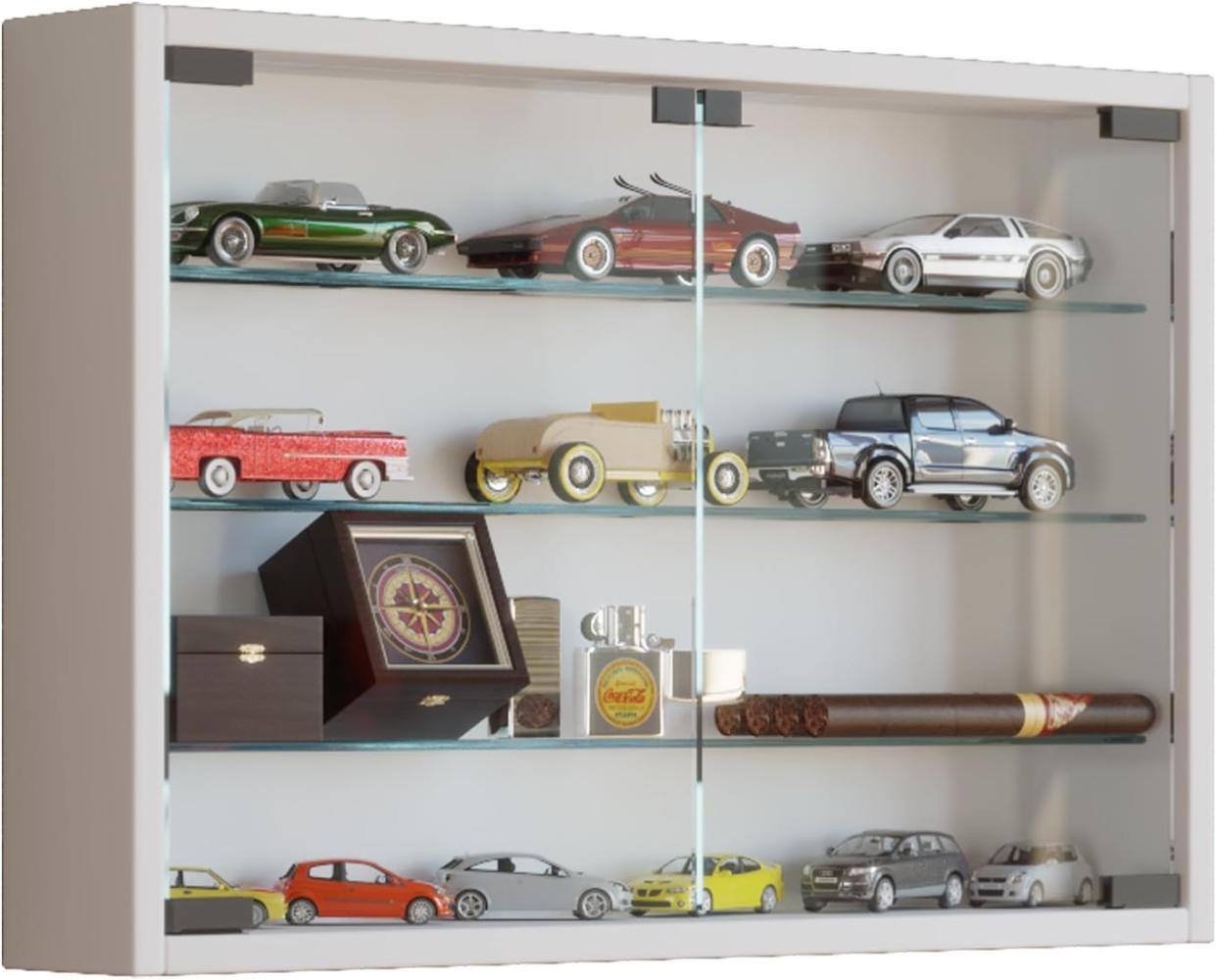 VCM Wandvitrine Mandosa 912945 Weiß H. 40 x B. 60 x T. 10 cm Bild 1