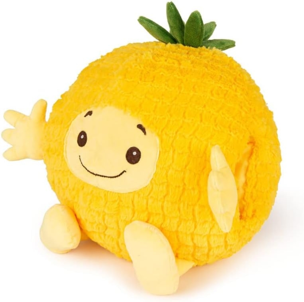 Noxxiez Kuschel-Kissen Handwärmer – Niedliches Kuscheltier für warme Hände Ananas Bild 1