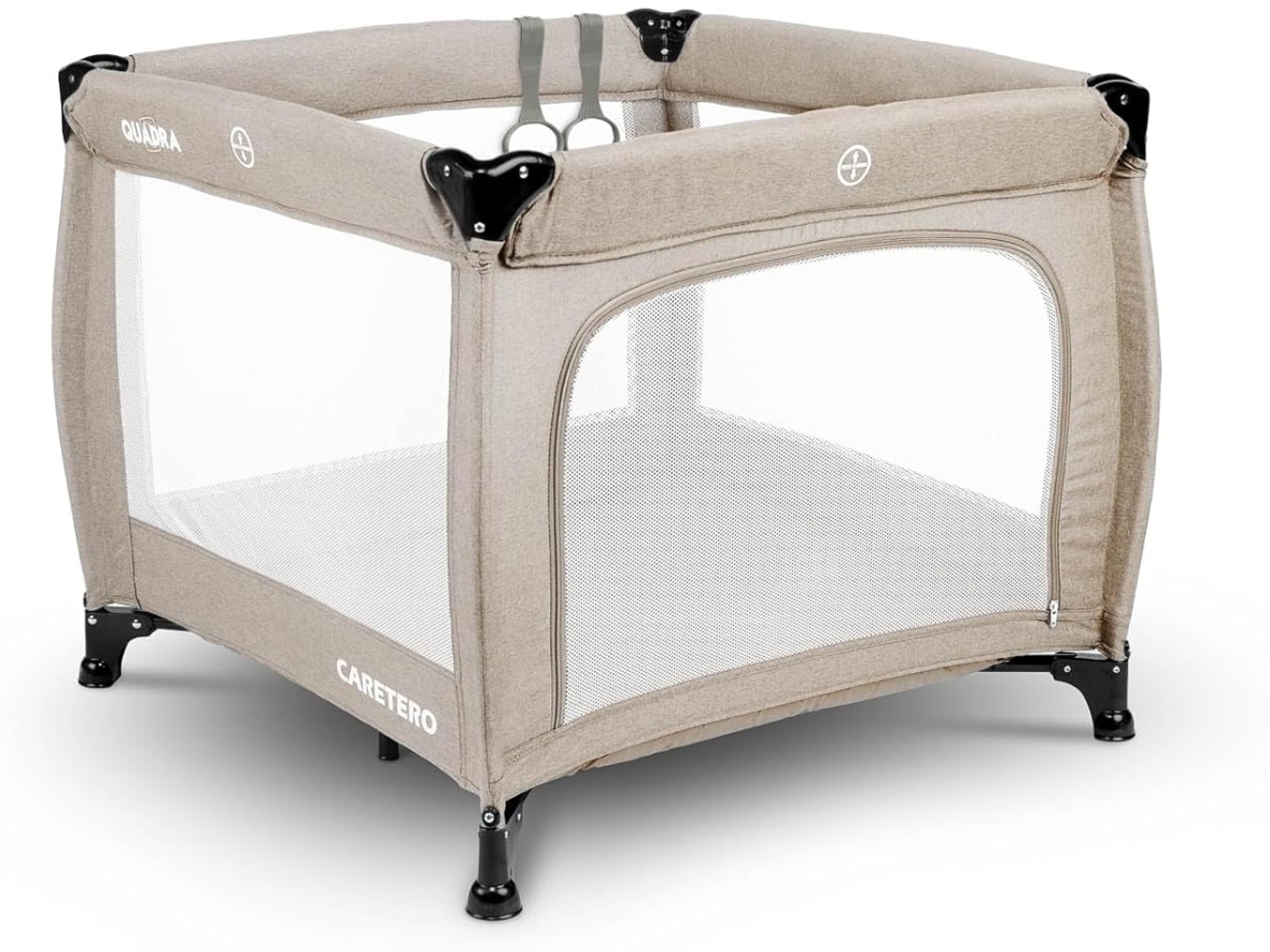 Caretero Foldable playpen Quadra Brown Bild 1