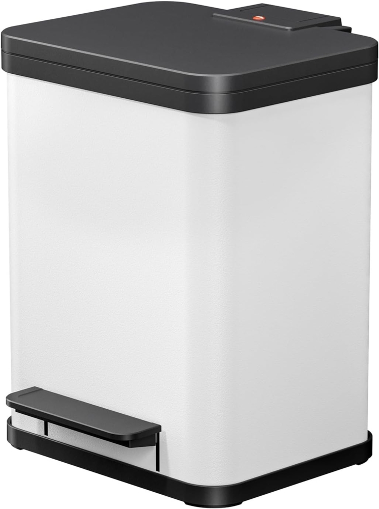 Hailo 'Öko Plus M' Treteimer, Stahlblech, Weiß, 17 Liter Bild 1