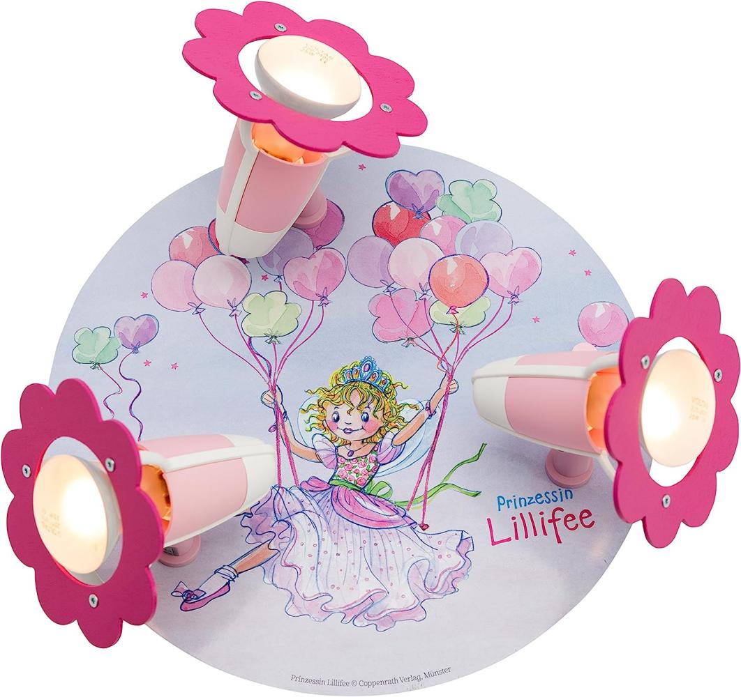 Elobra No. 130926 Deckenleuchte Rondell Prinzessin Lillifee Ballonschaukel 3-flammig,Rosa Bild 1