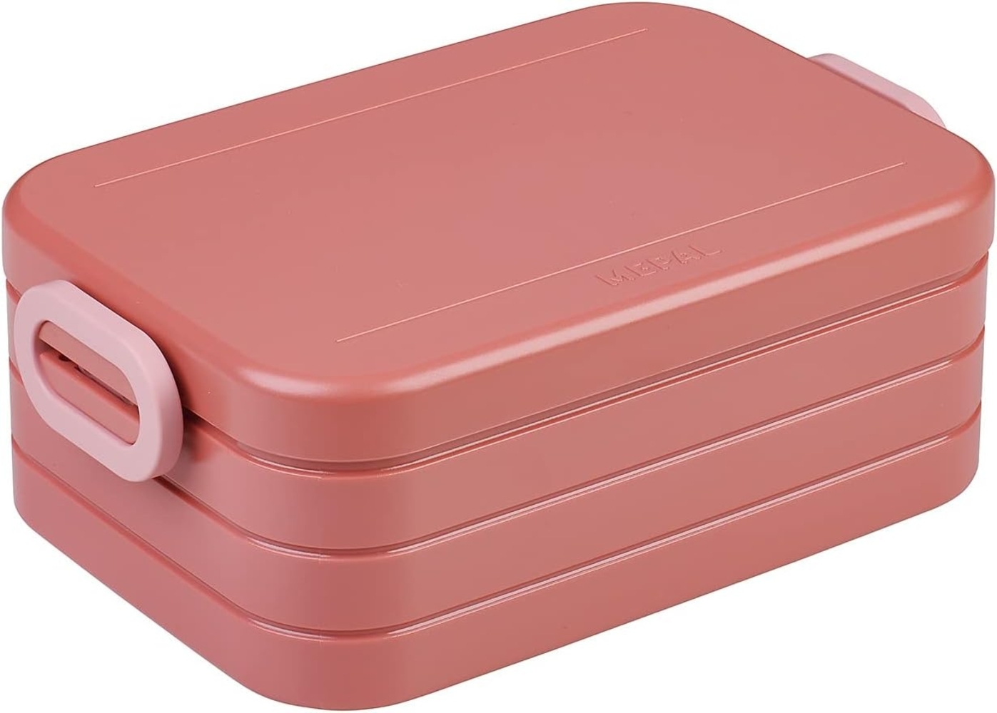 Mepal - Lunchbox Take a Break Midi - Brotdose To Go - Für 2 Sandwiches oder 4 Brotscheiben - Meal Prep Box - Essensbox mit Unterteilung - Spülmaschinenfest - 900 ml - Vivid Mauve Bild 1