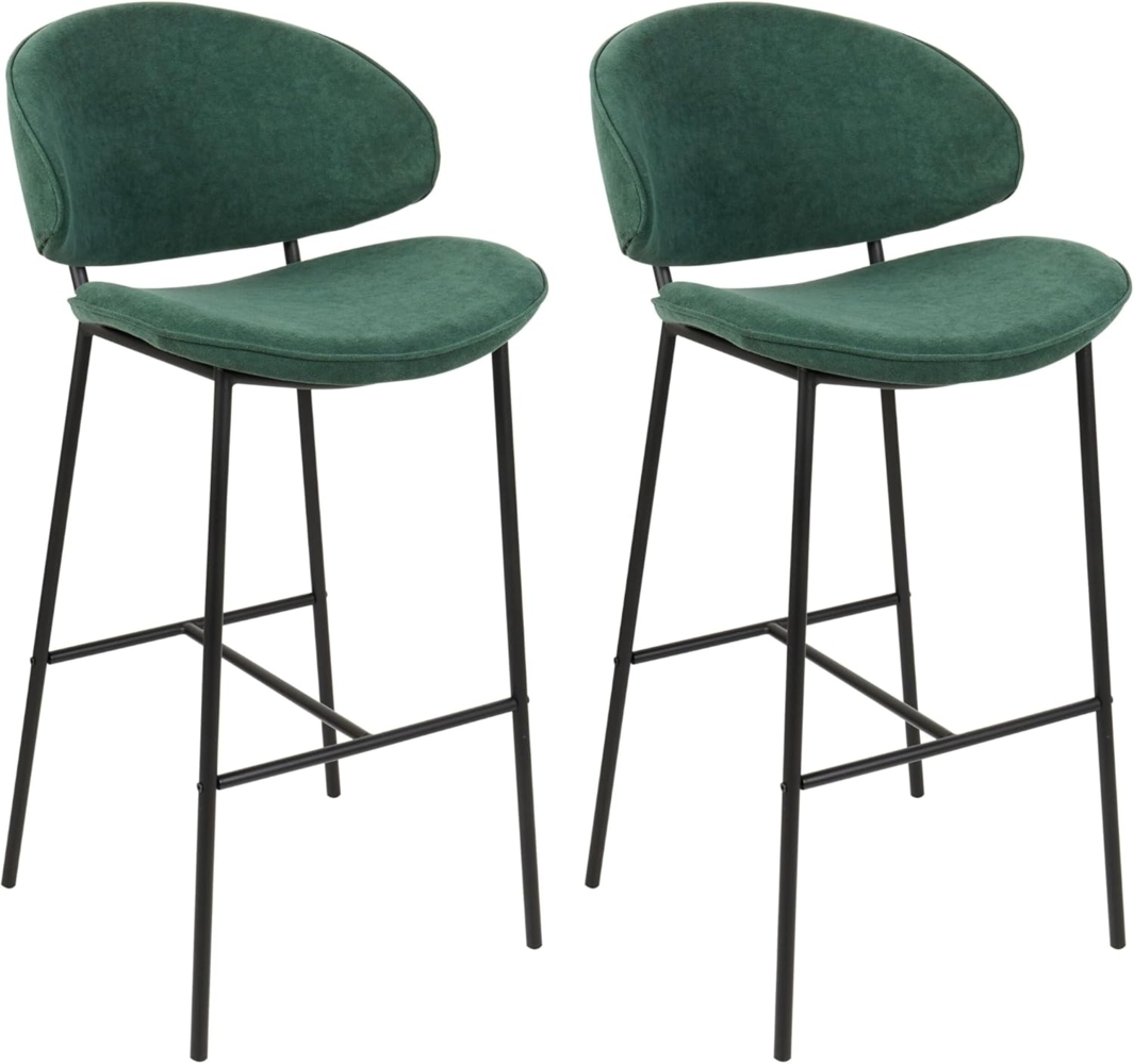 Set mit 2 Barstühlen KIANA Dunkelgrün Bild 1
