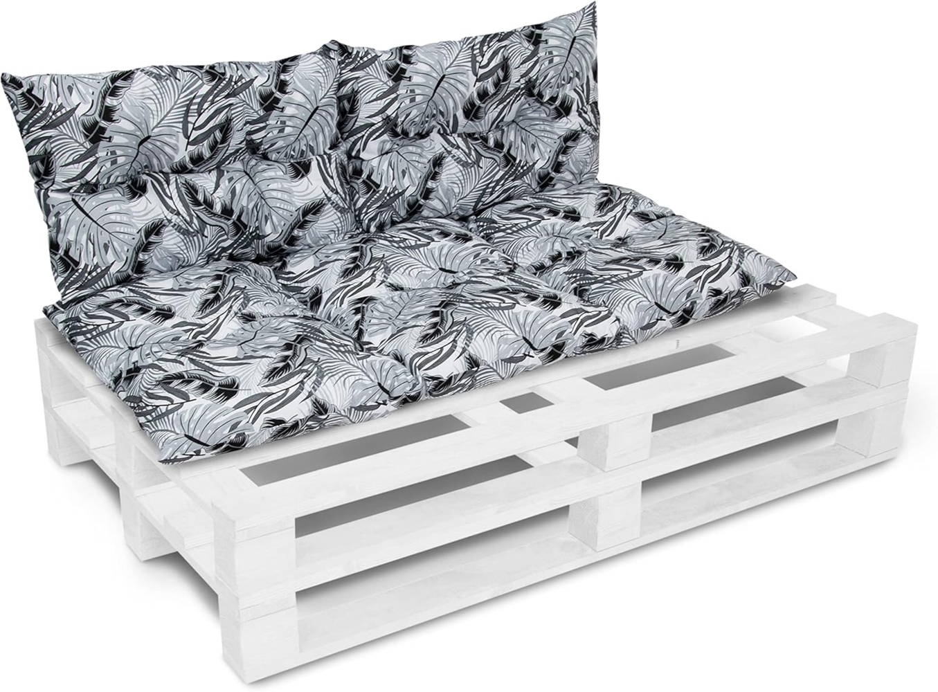 Amilian Stuhlkissen - Bankauflage - Gartenbankauflage - 60x120cm + 2 x 40x60cm, 3er Set - Gartenbankauflage - Pallettensitzkissen - Bankkissen Bild 1