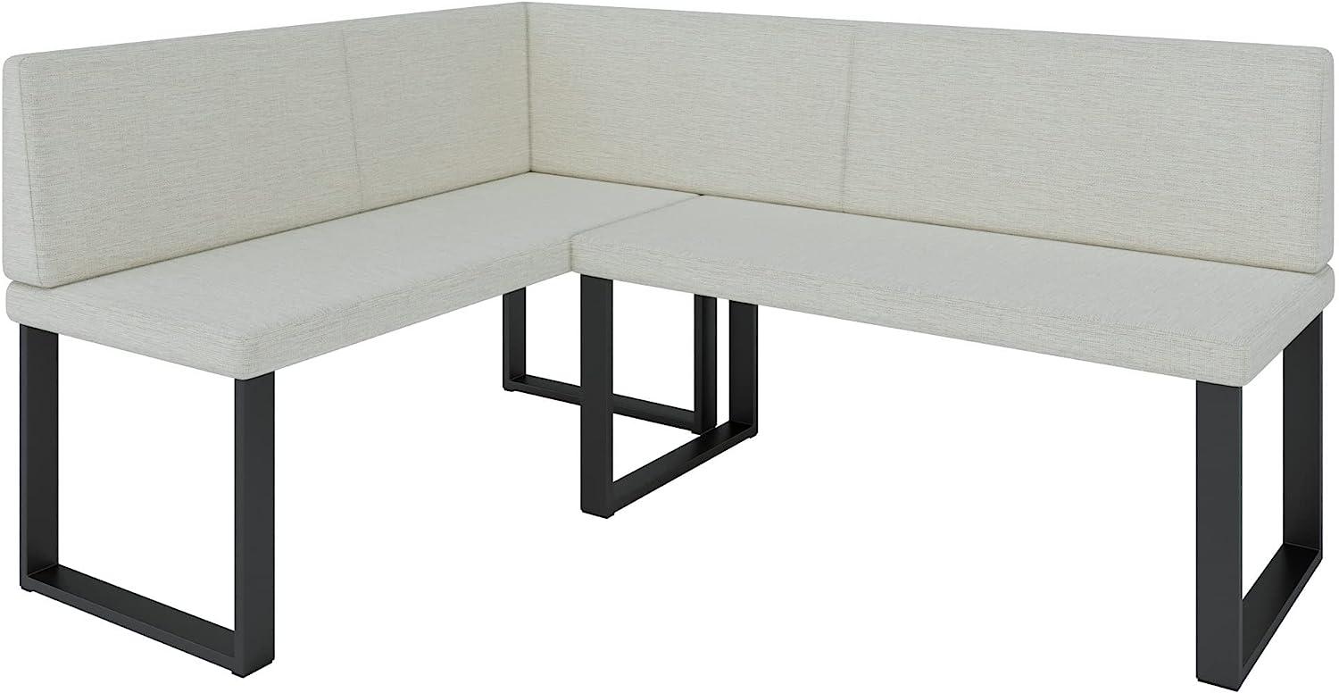 Eckbank Akiko Metal - Eckbankgruppe für Ihrem Esszimmer, Küche modern, Sitzecke, Essecke. Perfekt für Küche, Büro und Rezeption. Solide und Starke Verarbeitung. (INARI 22, 142x196cm Links) Bild 1