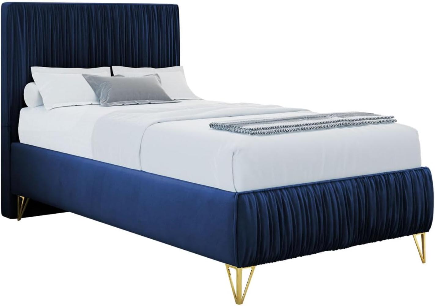 mirjan24 Boxspringbett Lux I , blau, 90 x 200 cm Bild 1