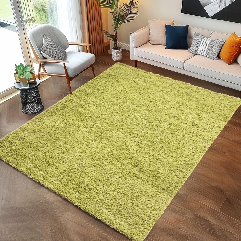 Carpettex Hochflor-Teppich Unicolor - Einfarbig, Läufer, Höhe: 30 mm, Einfarbig Shaggy Teppich Wohnzimmer Langflor versch. farben und größen Bild 1