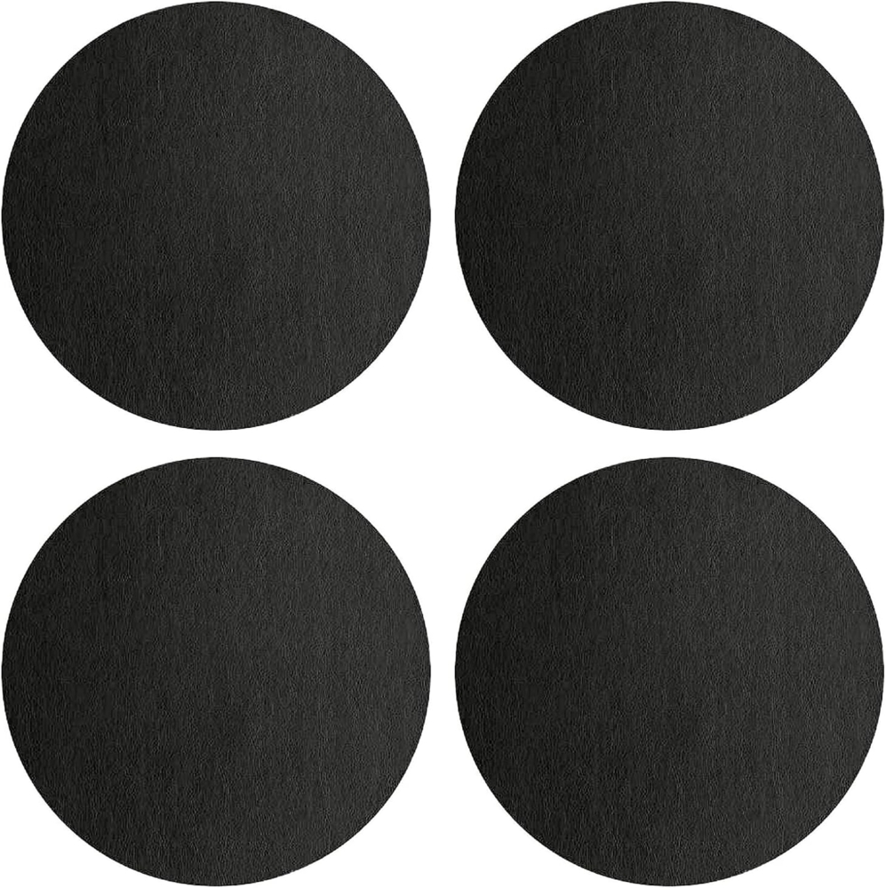 ASA Tabletops Tisch-Set 38 cm rund schwarz Lederoptik Bild 1