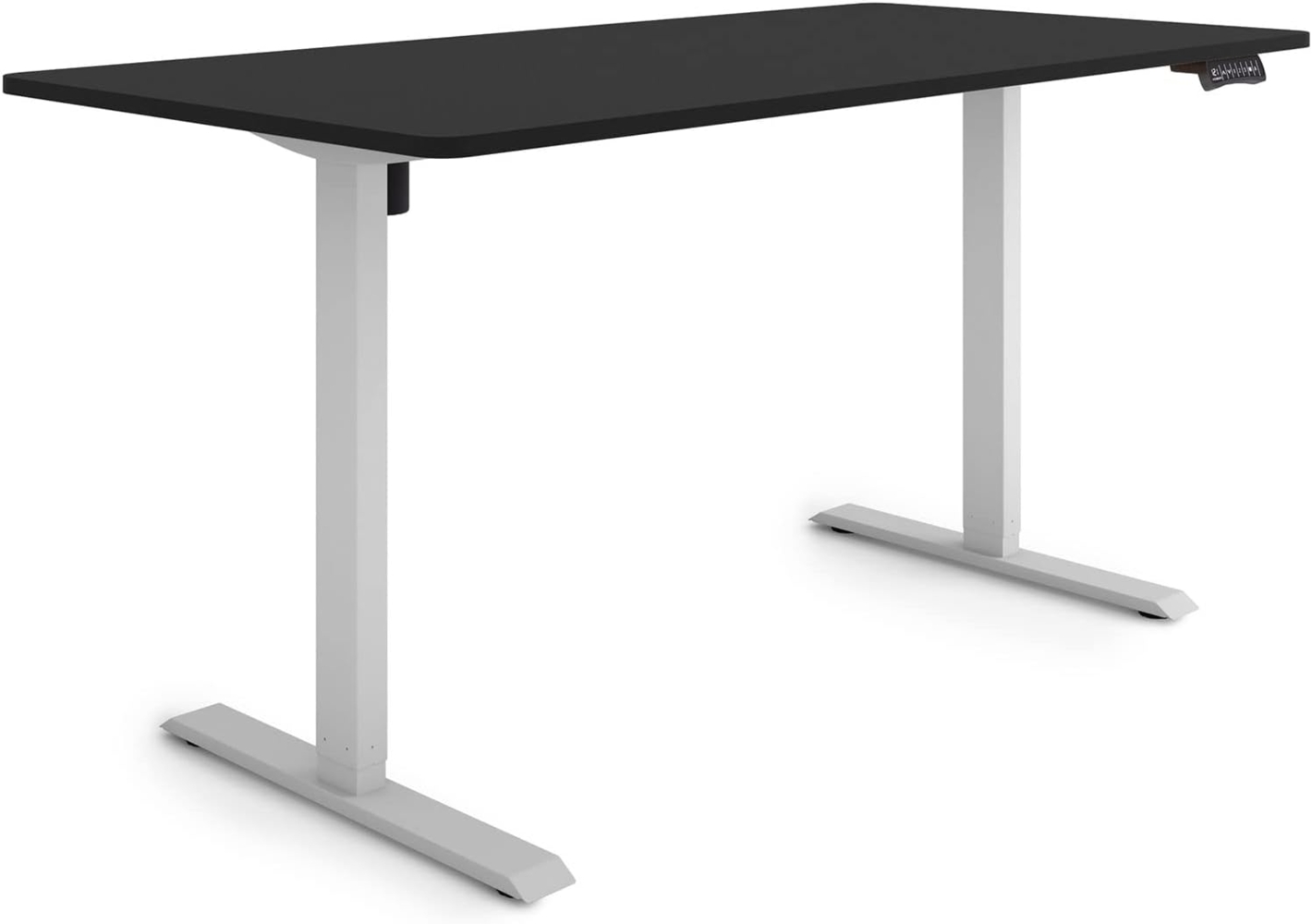 ESMART Germany ETX-121GB 160x80cm Schwarz Ergonomischer Steh-Sitz-Schreibtisch Stufenlos elektrisch höhenverstellbar 73,5-123,5cm 3X Memory Aktivitätserinnerung Soft-Start/Stopp Schnelle Montage Bild 1