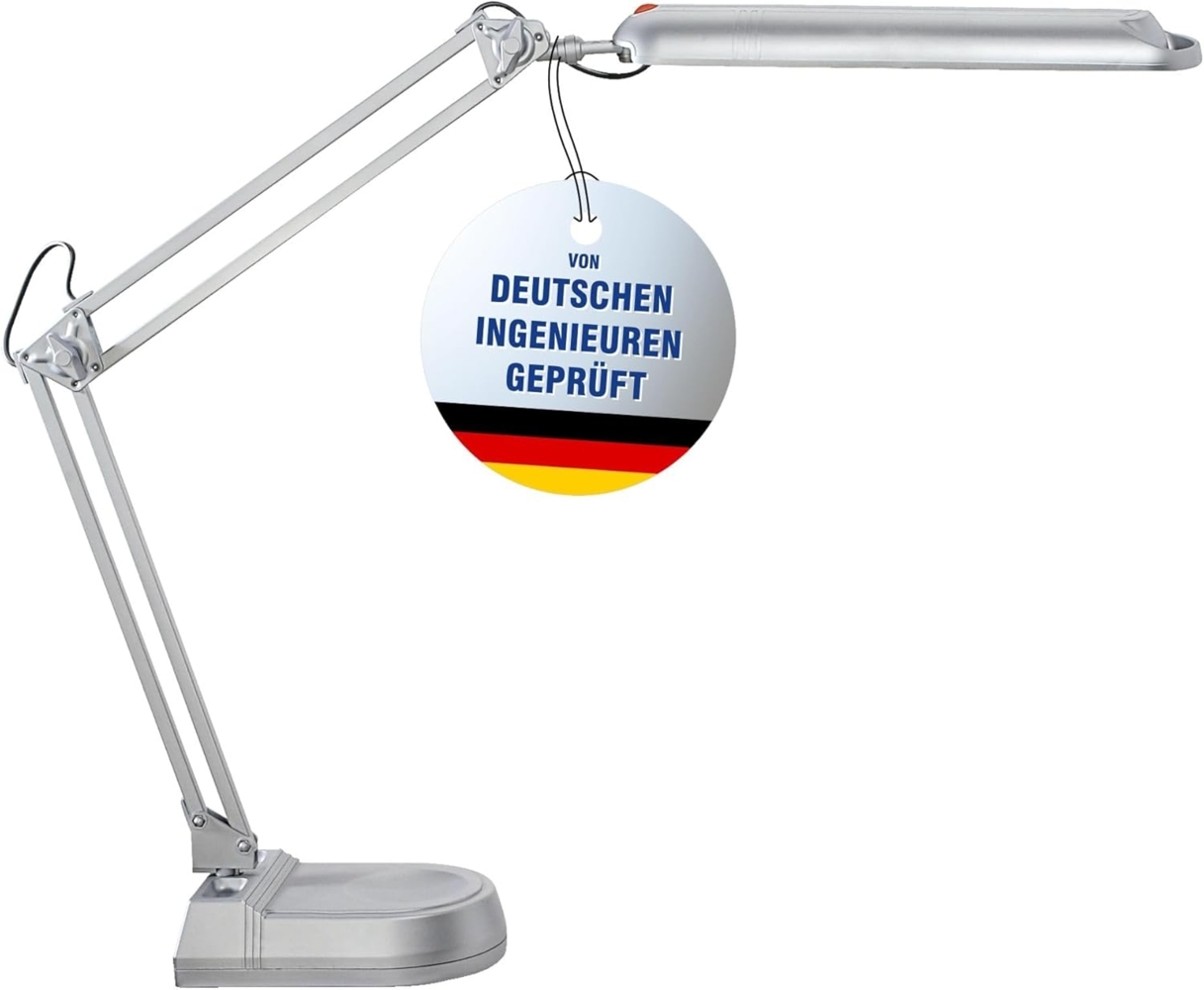 MAUL LED-Tischleuchte MAULatlantic, mit Standfuß, silber Bild 1