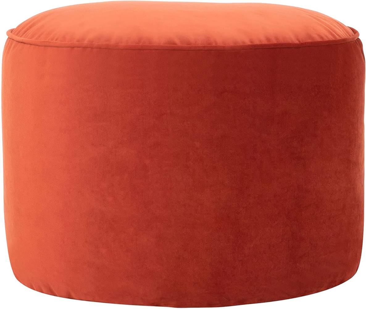 icon Runder Sitzpuff „Milano“, XL Samt Sitzsack Hocker, Groß Fußhocker für das Wohnzimmer, Sitzkissen Bild 1