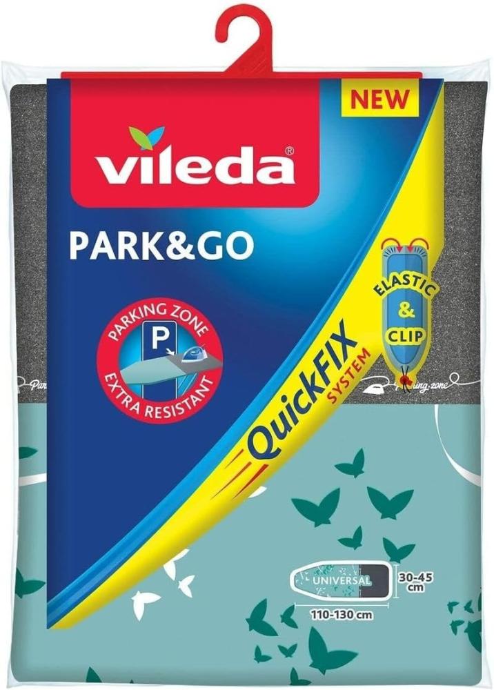 Vileda Park+Go, Bügelbrettabdeckung, Baumwolle, Schaum, Polyurethan, Schwarz, Rot, Abbildung, 45 cm, 130 cm Bild 1