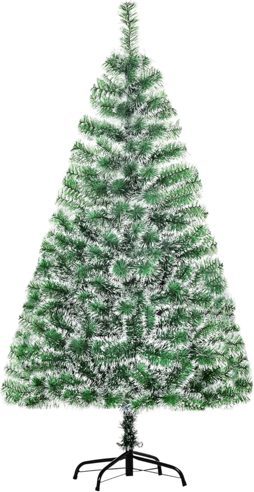 HOMCOM Künstlicher Weihnachtsbaum Christbaum, Tannen, 75 x 150 cm (BxH), grün Bild 1