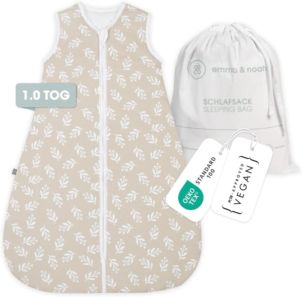 emma & noah Babyschlafsack Schlafsack 1.0 TOG, Rund, Strampelsack, Schlafsack für Neugeborene Bild 1