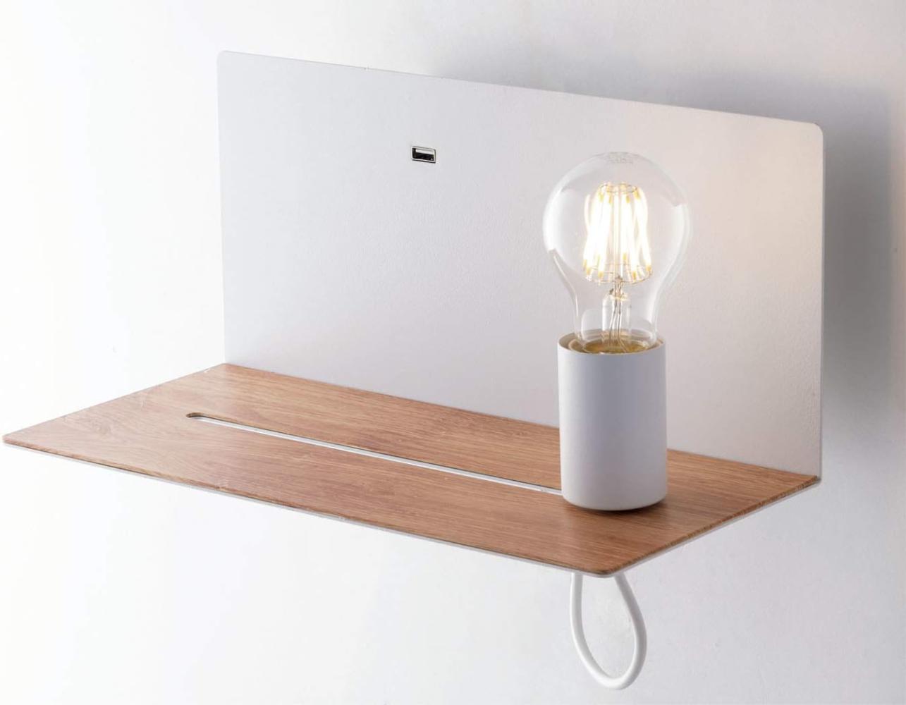 Luce Design Flash AP BCO Wandleuchte 1-flammig ECO Light weiß holz Bild 1