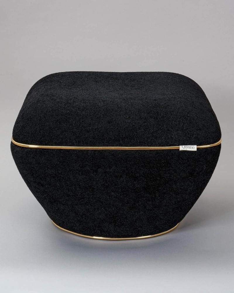 Pouf Jala 200 Teddy Schwarz Bild 1