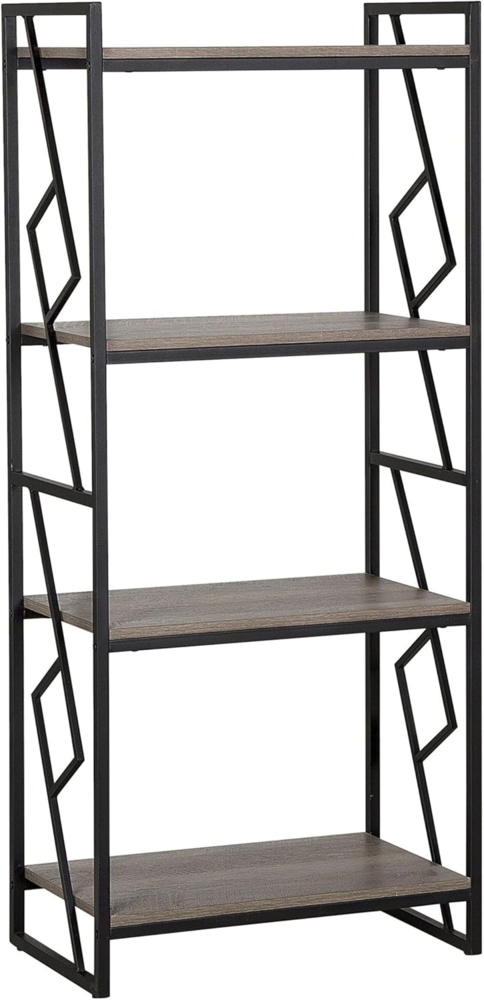 Regal dunkler Holzfarbton 4 Fächer FORRES Bild 1