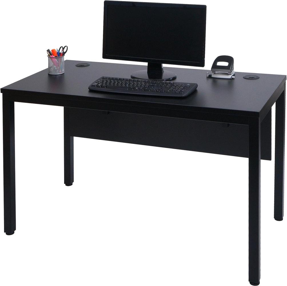 Schreibtisch HWC-E94, Bürotisch Computertisch 120x60cm ~ schwarz Bild 1